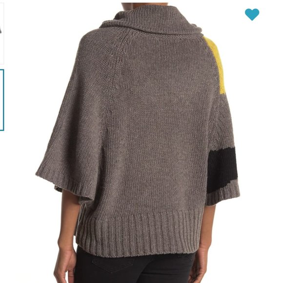 Vertigo Paris Printed Drawstring Cowl Neck Sweater, Vertigo Sz S - Picture 2 of 5